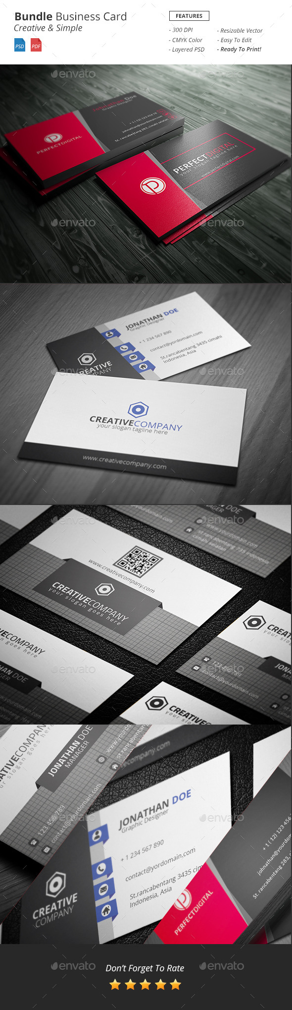 Bundle Business Card - Business Cards Print Templates