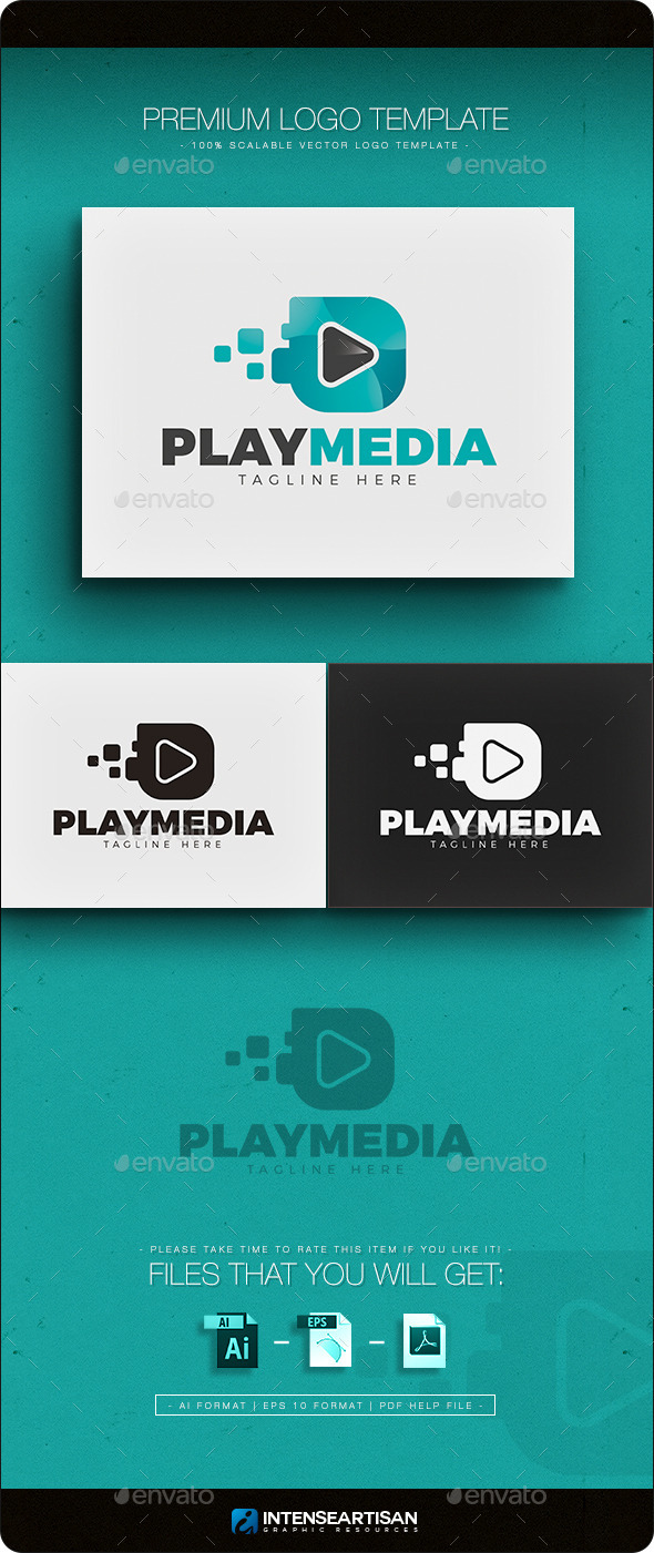 Play Media Logo - Objects Logo Templates