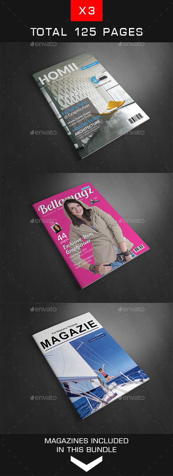 A4 Magazine Bundle Vol.4 - Magazines Print Templates
