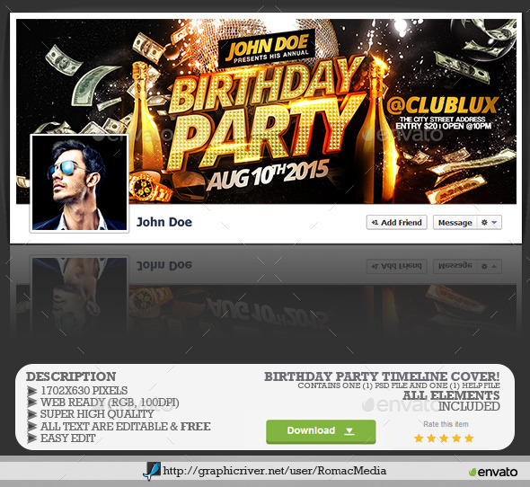 Birthday Party Facebook Timeline Cover - Facebook Timeline Covers Social Media