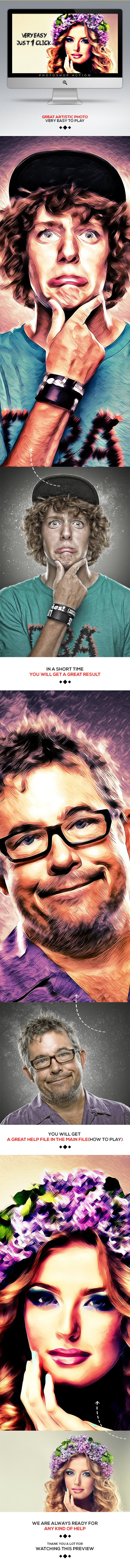 Artistic Glase - Photo Effects Actions