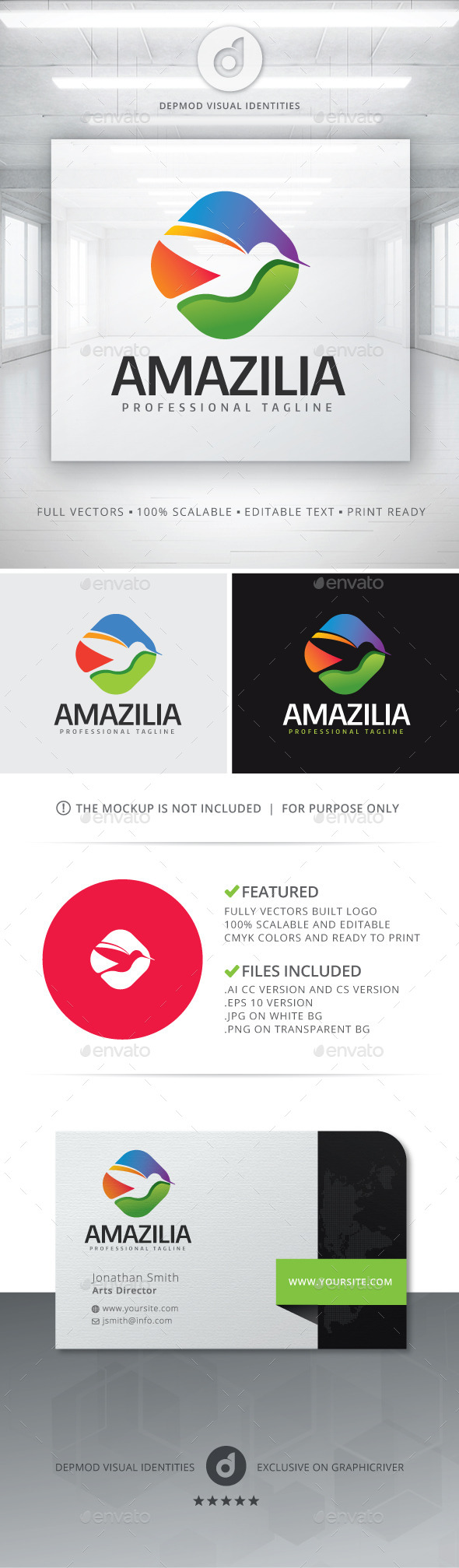 Amazilia Logo - Animals Logo Templates