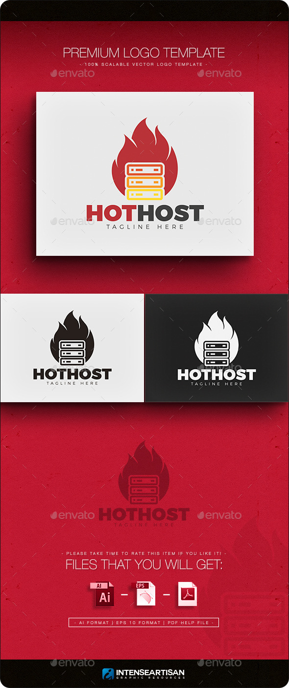 Hot Host Logo - Objects Logo Templates