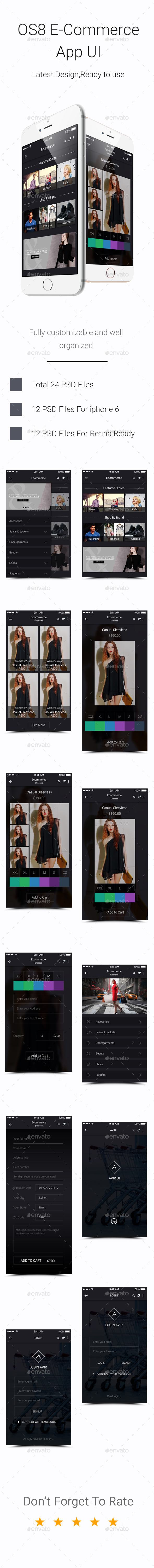 OS8 E-Commerce App UI - User Interfaces Web Elements