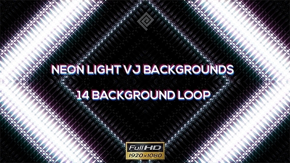 Neon Fashion Lights VJ Backgrounds - 14 Pack