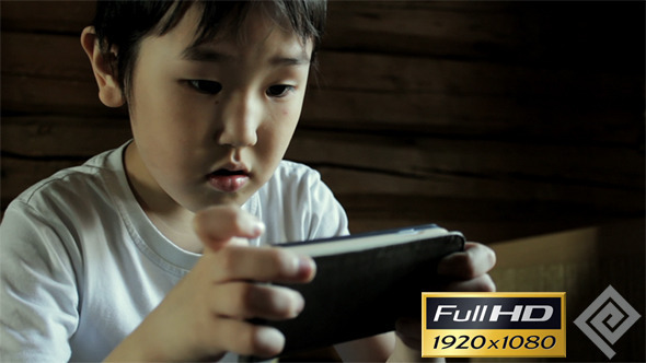 Kid Playing On Smartphone #2