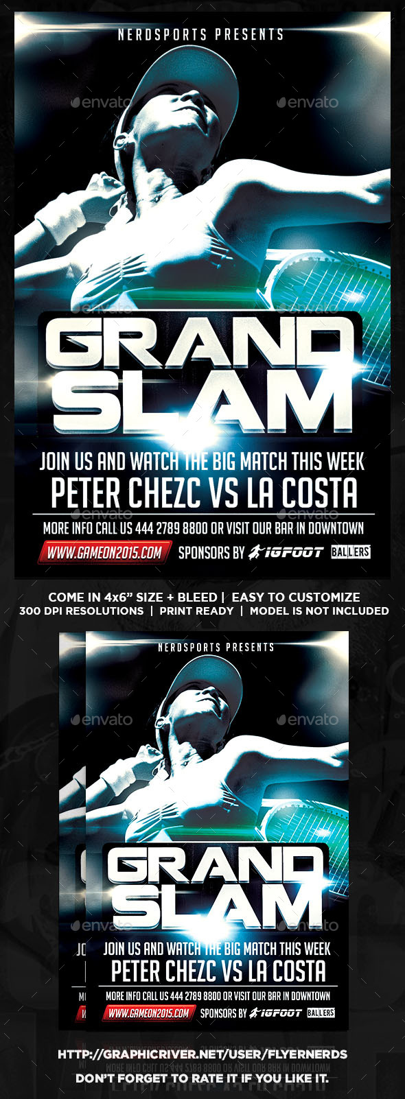 Grand Slam 2K15 Sports Flyer - Sports Events