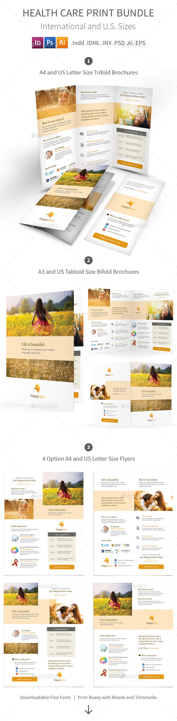 Health Care Print Bundle - Informational Brochures