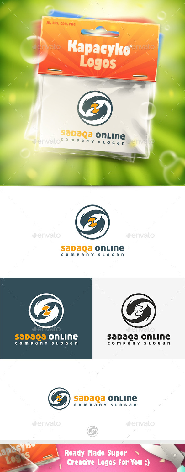 Sadaqa Online Logo - Abstract Logo Templates