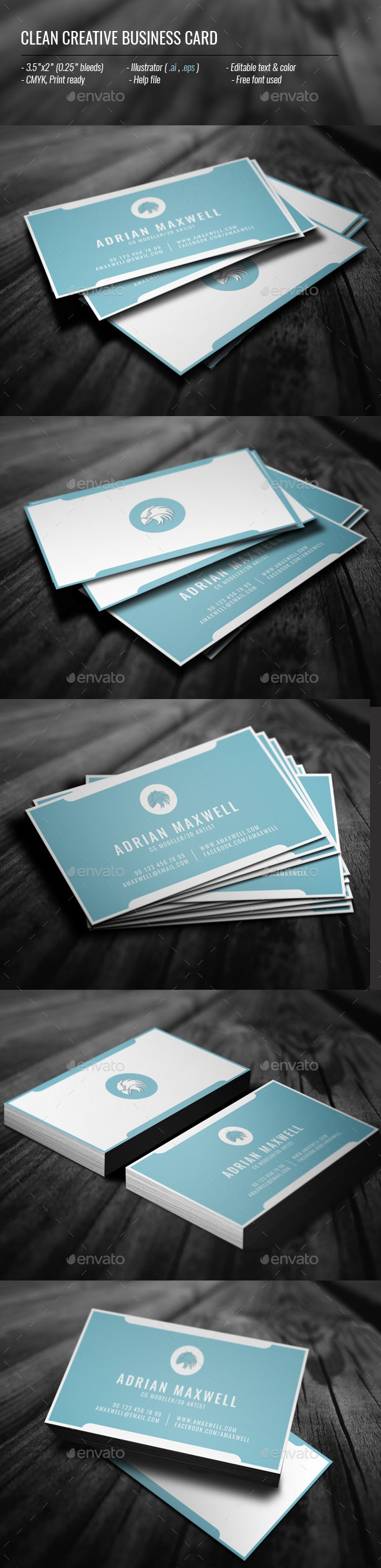 Clean Creative Business Card - Creative Business Cards