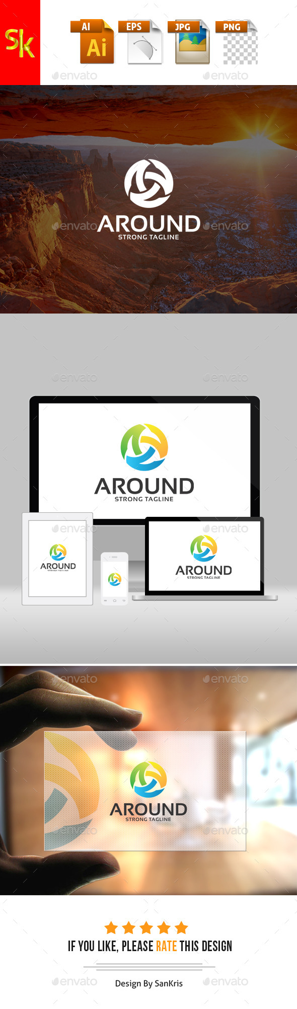 Around Letter Logo - Letters Logo Templates