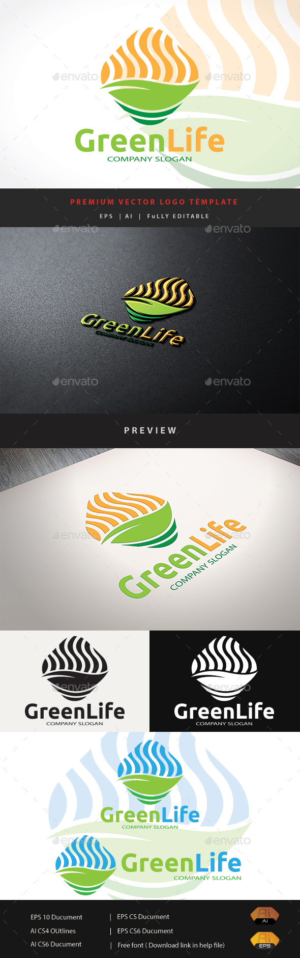 Green Life - Nature Logo Templates