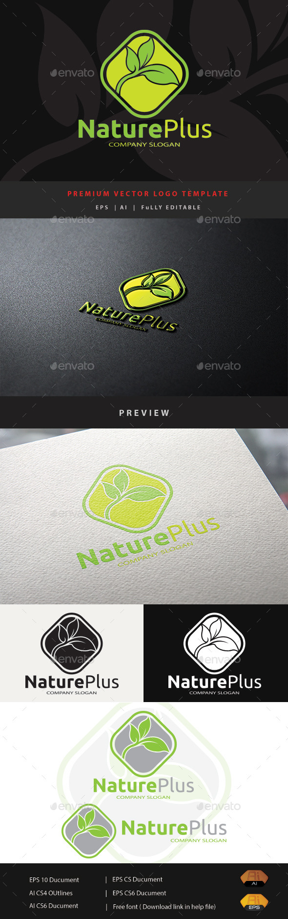 Nature Plus - Nature Logo Templates