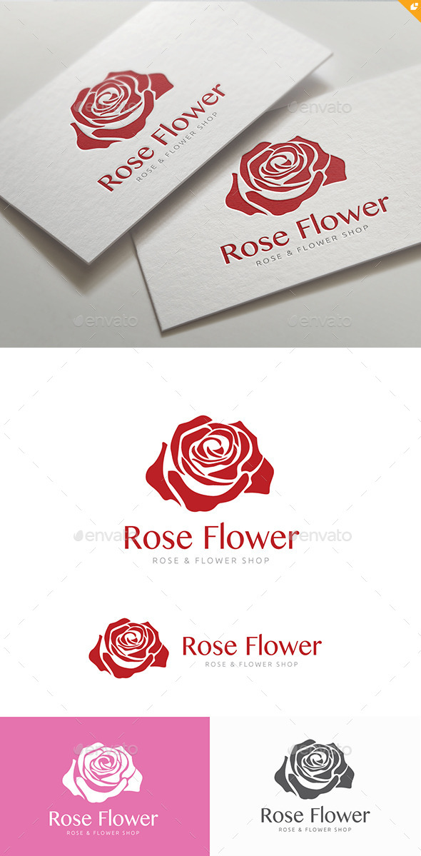 Rose Flower Shop - Nature Logo Templates