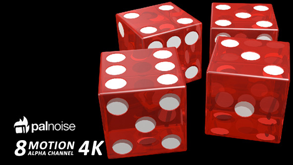Dice Roll Red Transparent (8-Pack)
