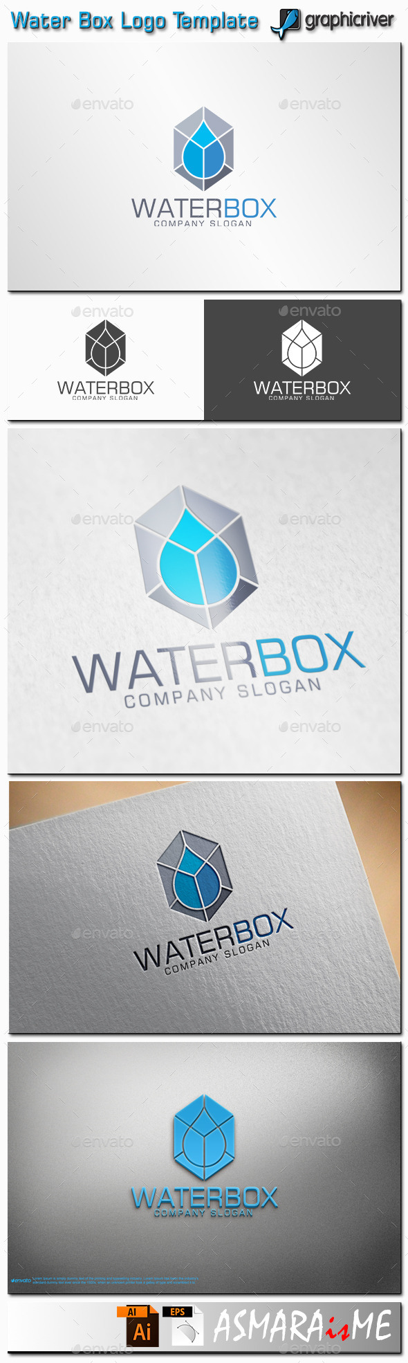 Water Box Logo - Abstract Logo Templates