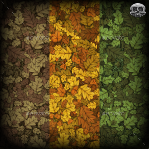 Fallen Leaves Tiling Texture - 3DOcean Item for Sale