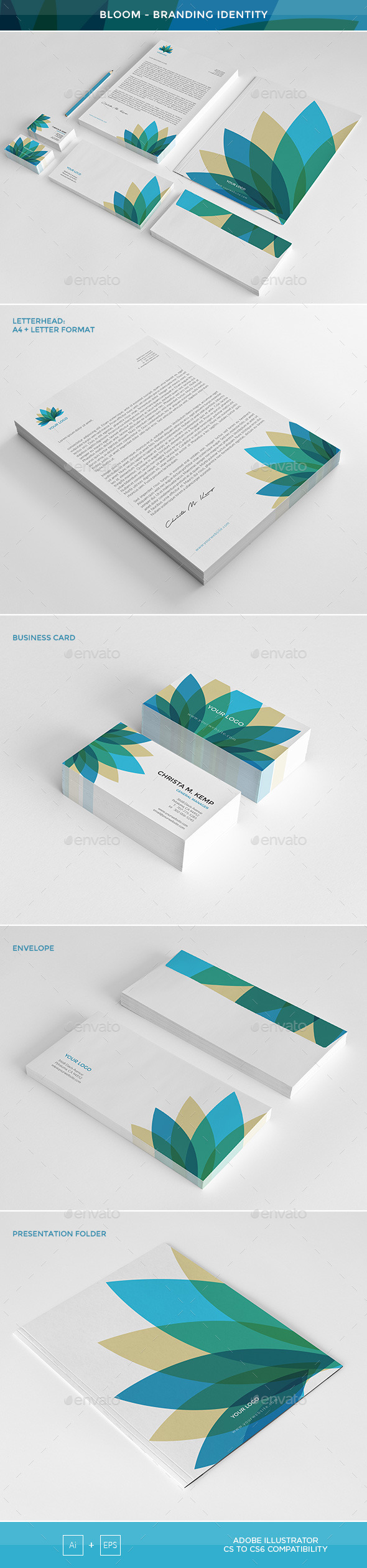 Bloom - Branding Identity - Stationery Print Templates