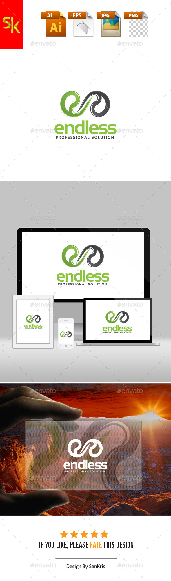 Endless E Logo - Letters Logo Templates