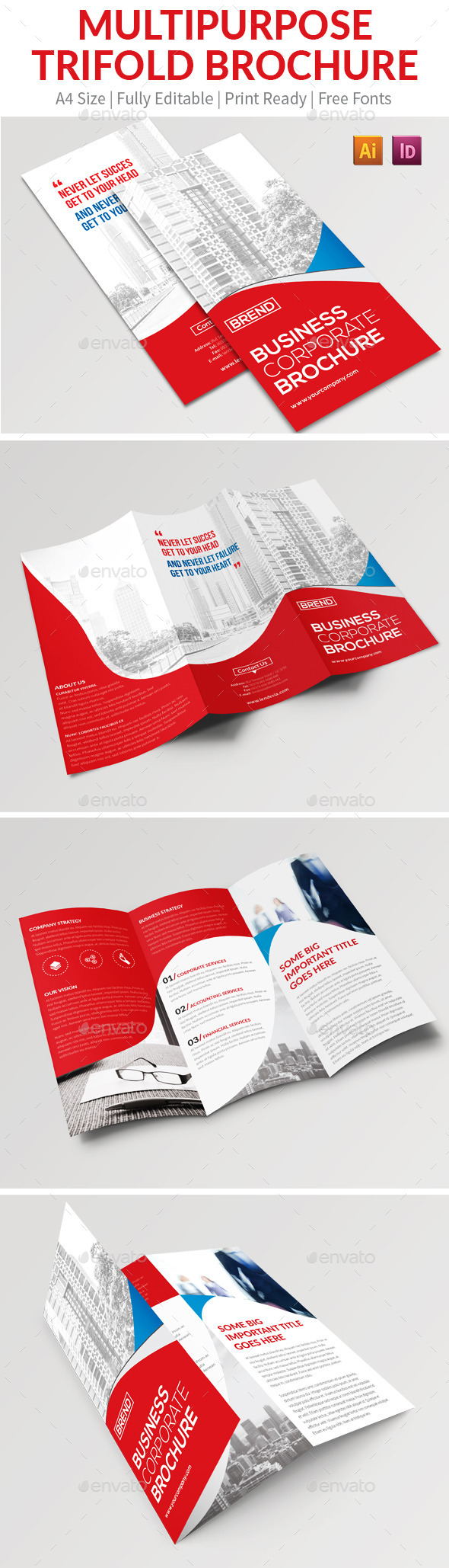 Multipurpose Trifold Brochure - Corporate Brochures