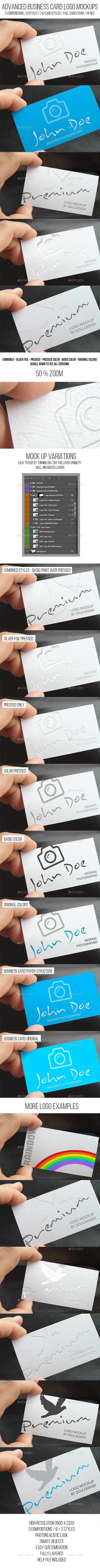 Advanced Business Card Logo Mockups - Logo Product Mock-Ups