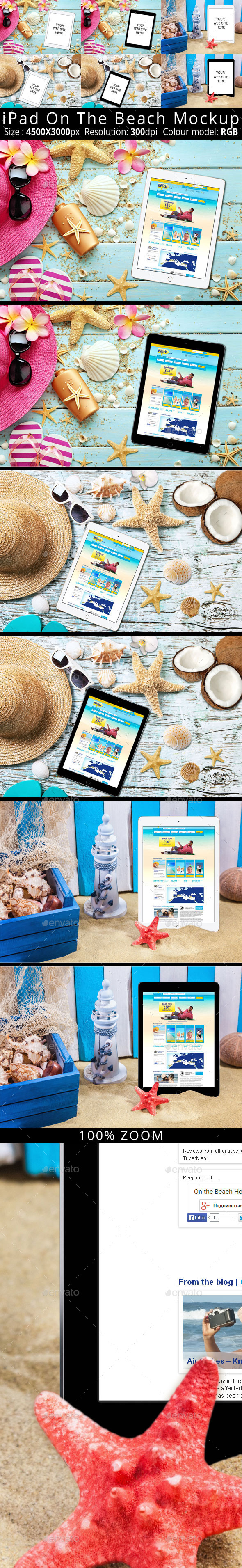 iPad On The Beach Mockup - Mobile Displays