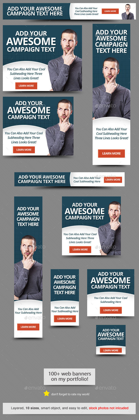 Corporate Web Banner Design Template 63 - Banners & Ads Web Elements