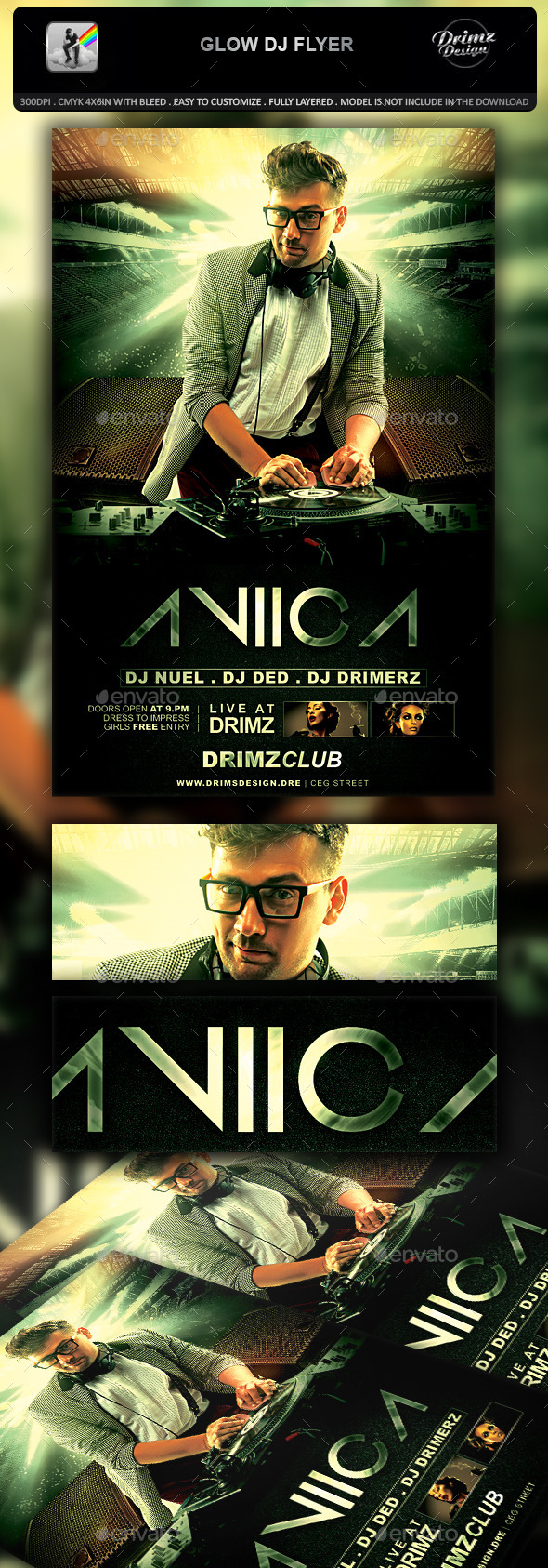 Glow DJ Flyer - Events Flyers