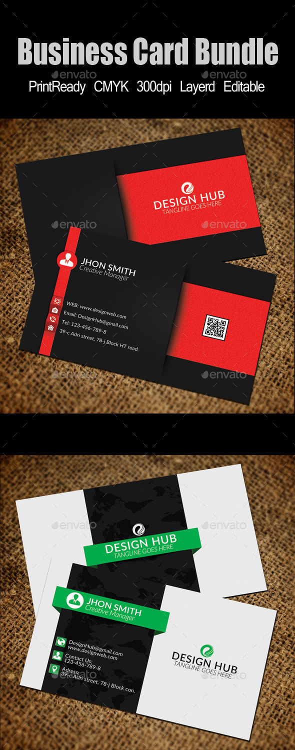 Business Card Template Bundle - Business Cards Print Templates