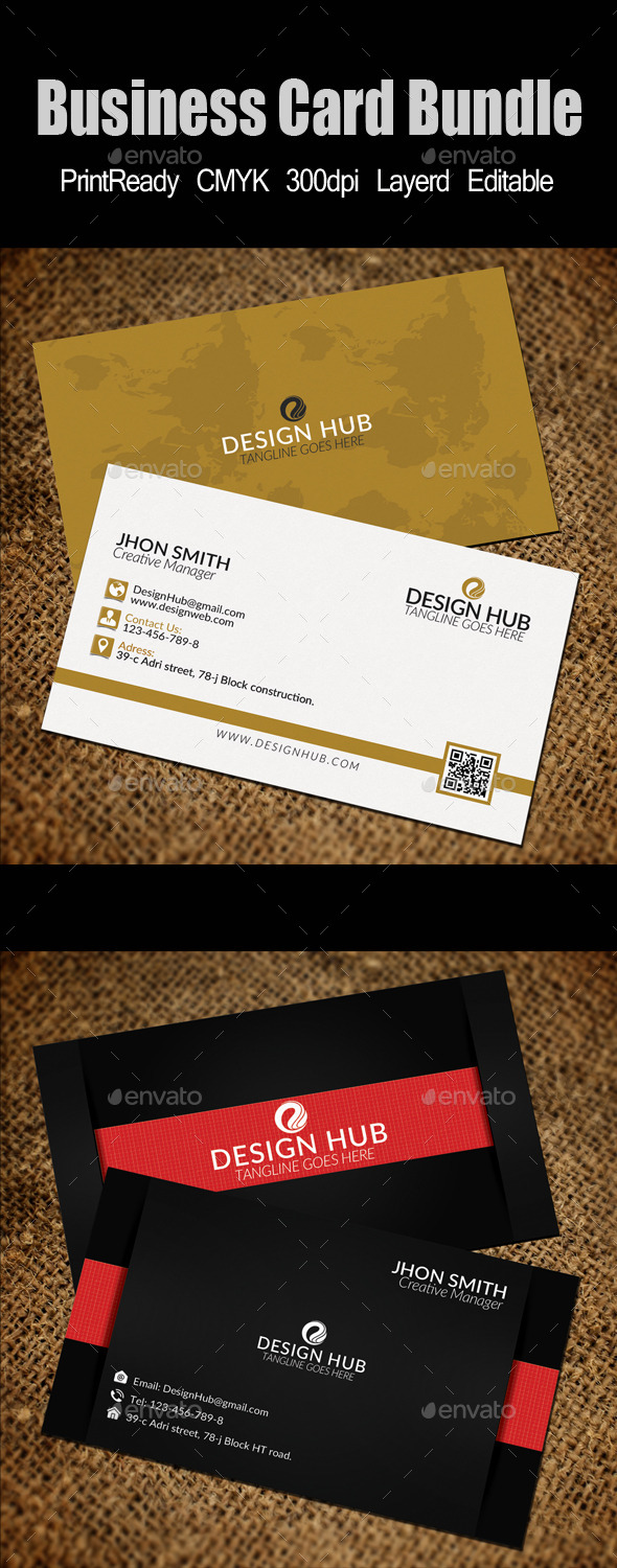 Business Card Template Bundle - Business Cards Print Templates
