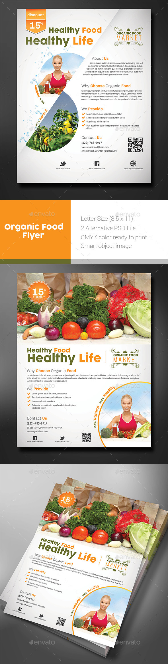 Organic Food Store Flyer - Flyers Print Templates