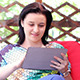 Young Woman Using Tablet Computer Outside - VideoHive Item for Sale