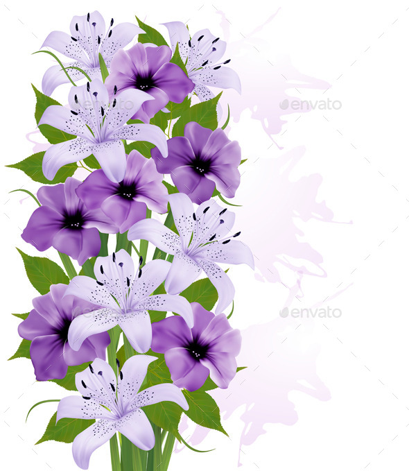 Summer Background With Colorful Beautiful Flowers - Flowers & Plants Nature