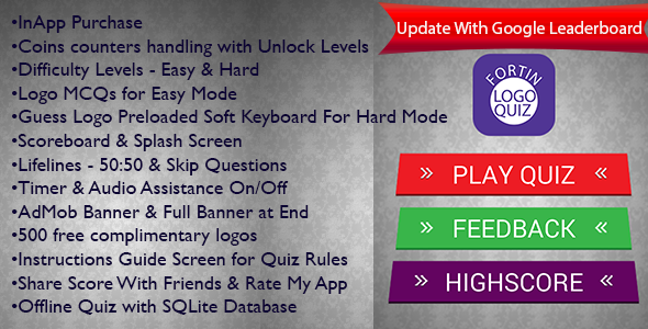 Fortin Logo Quiz Application - CodeCanyon Item for Sale
