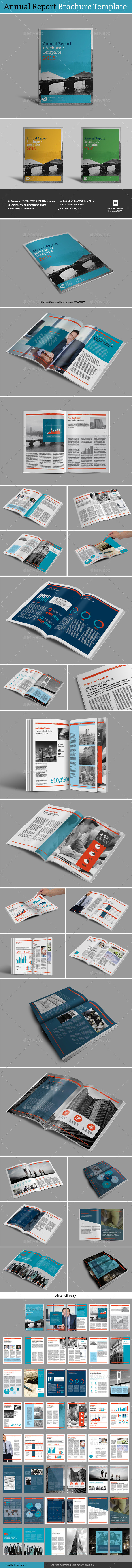 Annual Report Brochure Template - Informational Brochures