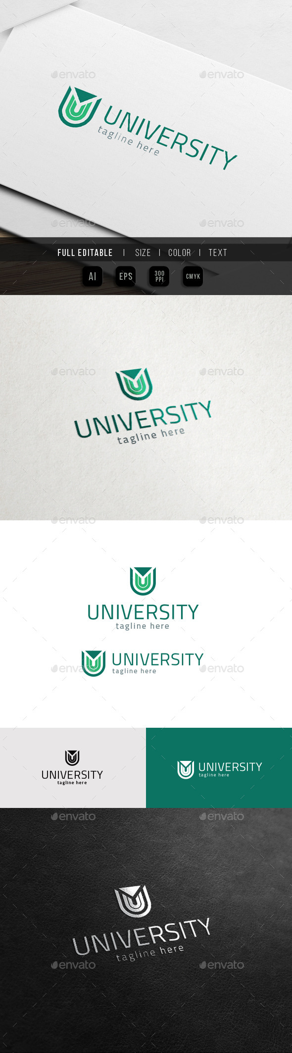 U Logo - University Universe - Letters Logo Templates