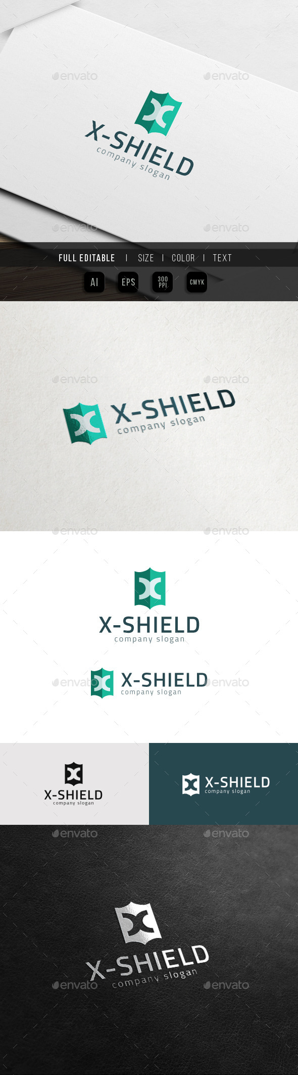 X Shield - Extreme X Logo - Letters Logo Templates