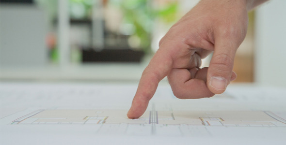 Hands Of An Architect Pointing
