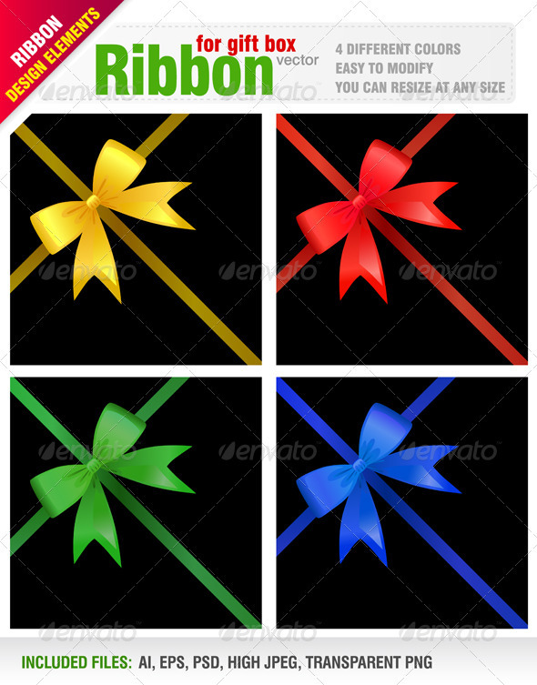 Ribbon for Gift Box - Backgrounds Decorative