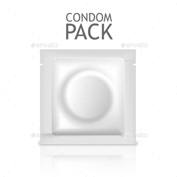 Blank Condom Wrapper, Foil Pack Template - Objects Vectors