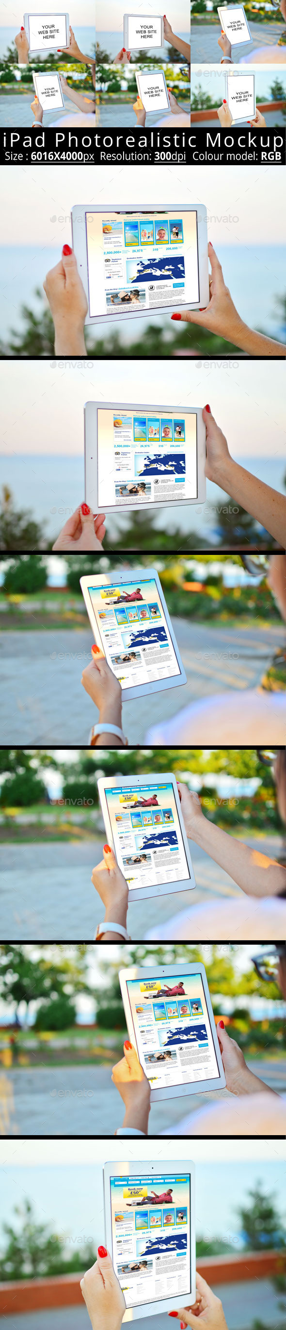 iPad Photorealistic Mock-Up - Mobile Displays