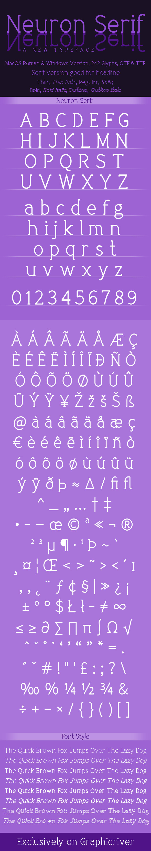 Neuron Serif Family - Serif Fonts