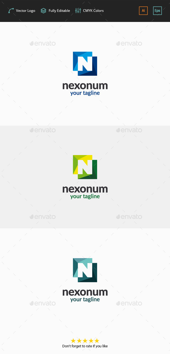 Nexonum Logo - Letter N - Letters Logo Templates