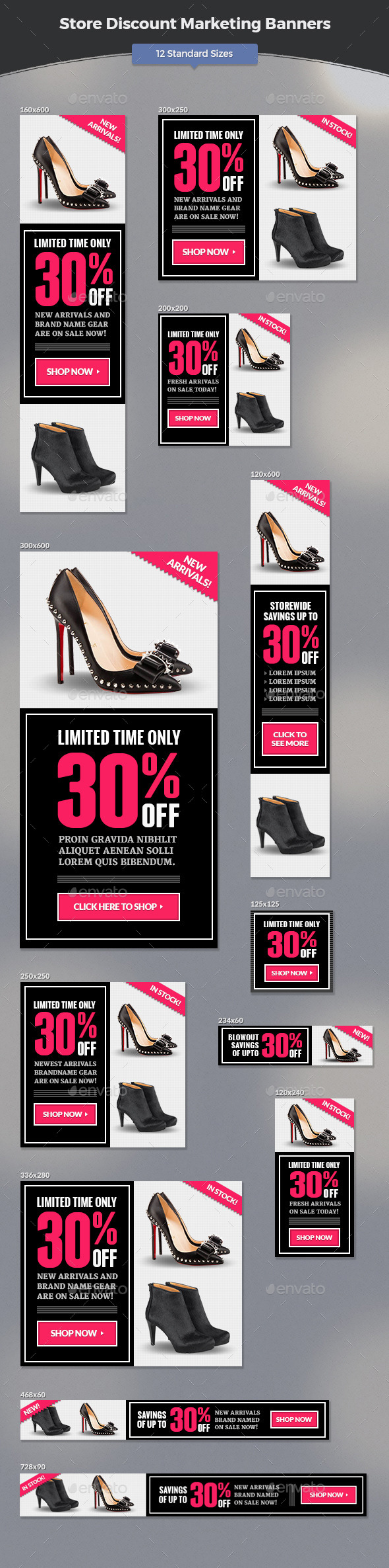 Store Discount Marketing Banners - Banners & Ads Web Elements