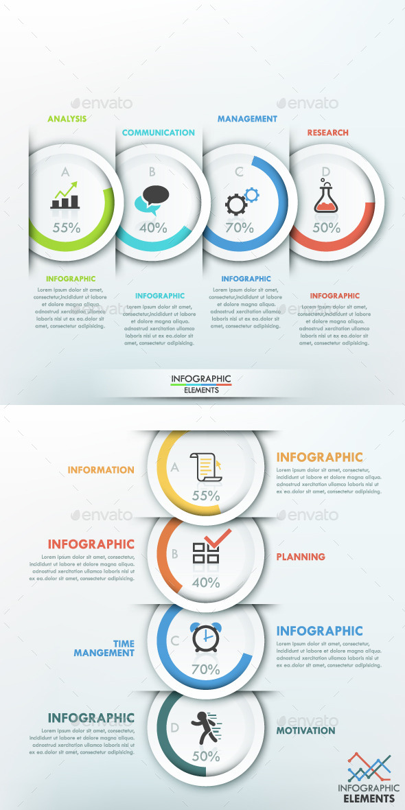 Modern Infographic Options Banner (2 Items) - Infographics