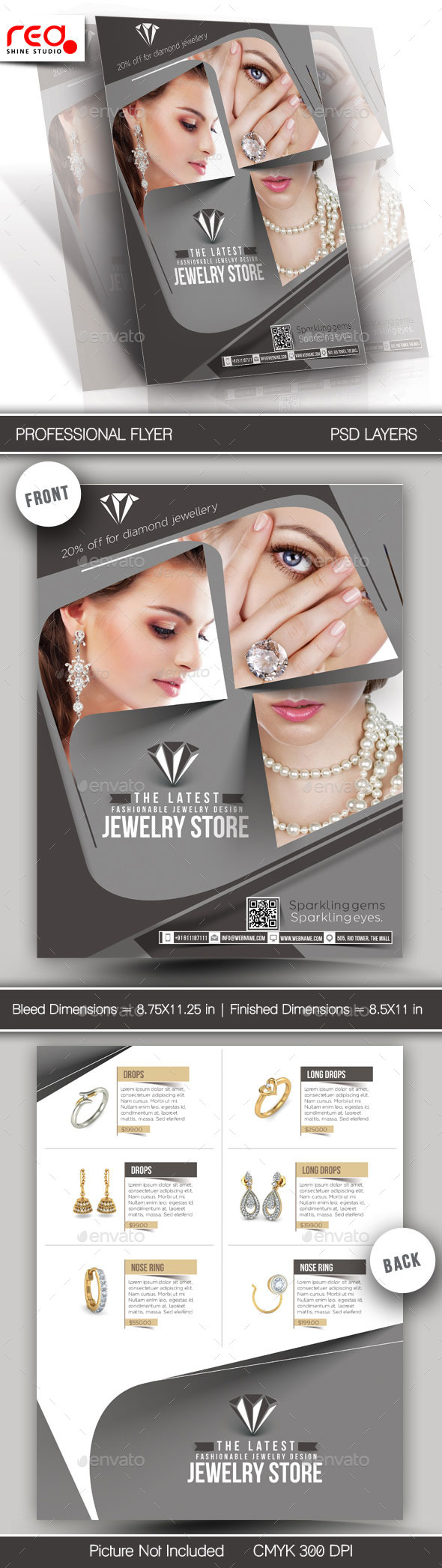 Jewelry Store Flyer & Poster Template -1 - Commerce Flyers