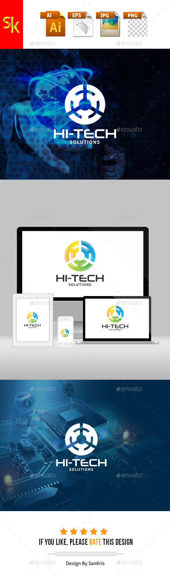 Hi Tech Solutions V2 - Letters Logo Templates