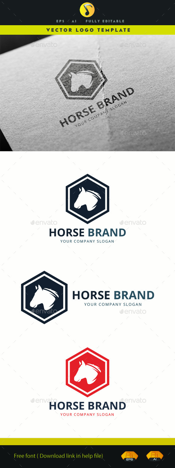 Horse Brand - Animals Logo Templates