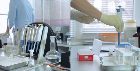 Doctor Work Test Tubes in Laboratory DNK 3 in 1 alt