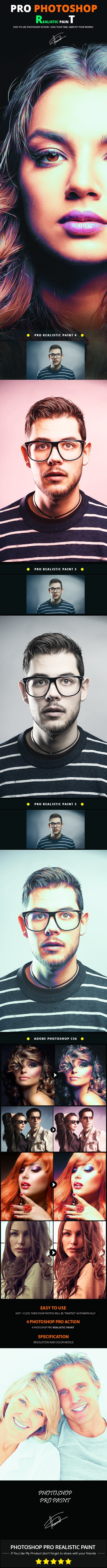 Pro Realistic Paint - Photo Effects Actions
